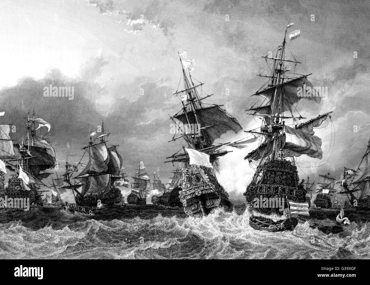 NAVAL BATTLE, TEXEL 1694 Stock Photo Alamy