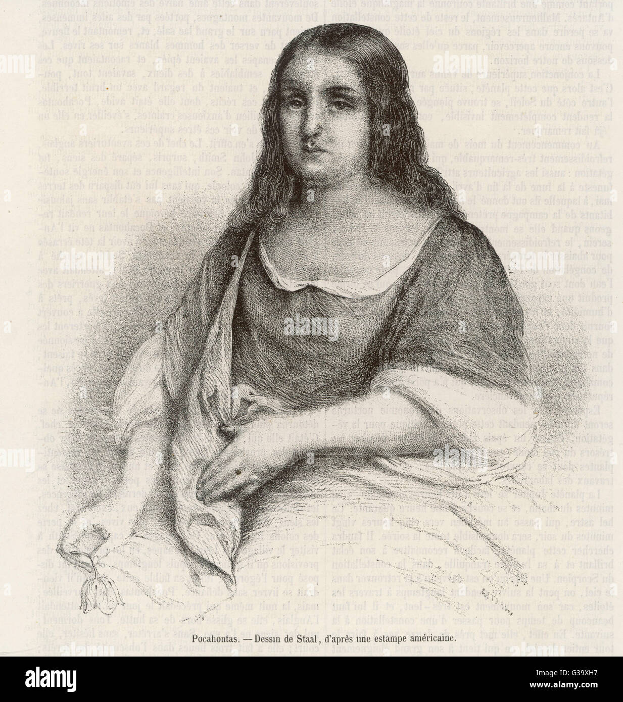 POCAHONTAS alias MATOAKA  American Indian princess        Date: 1595 - 1617 Stock Photo