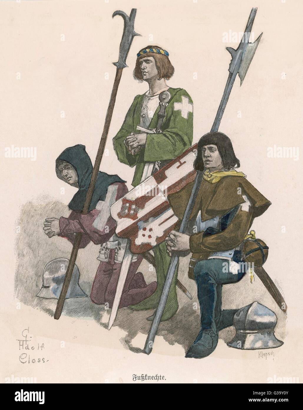 SWISS SOLDIERS 15th century Stock Photo - Alamy