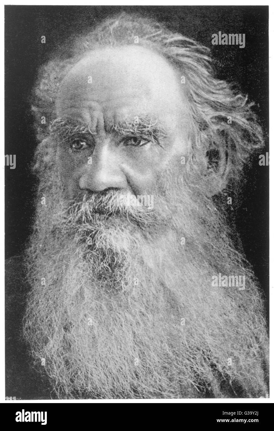 LEO TOLSTOY Russian writer and moralist Date 1828 1910 Stock Photo