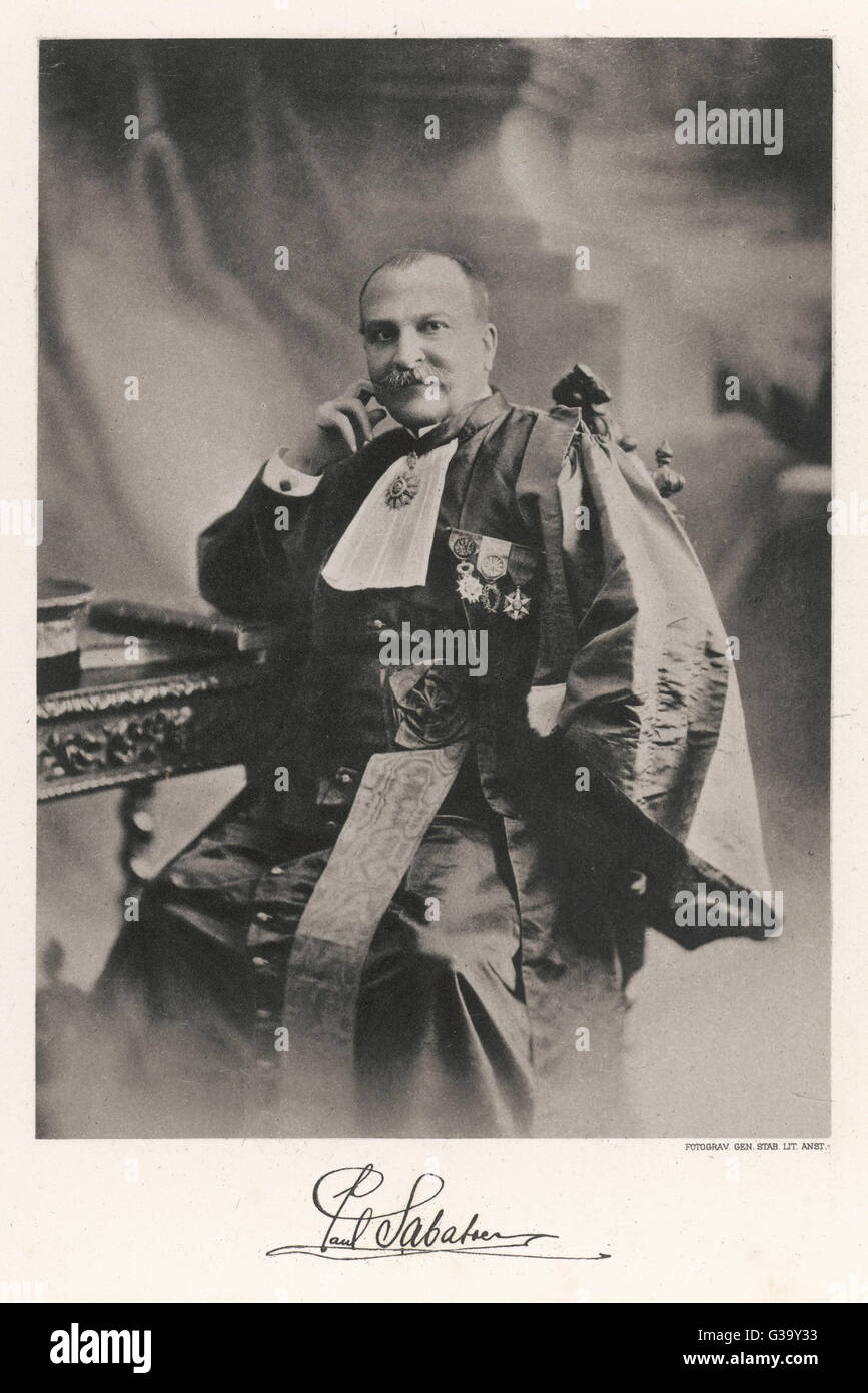 PAUL SABATIER/NOBEL 1912 Stock Photo