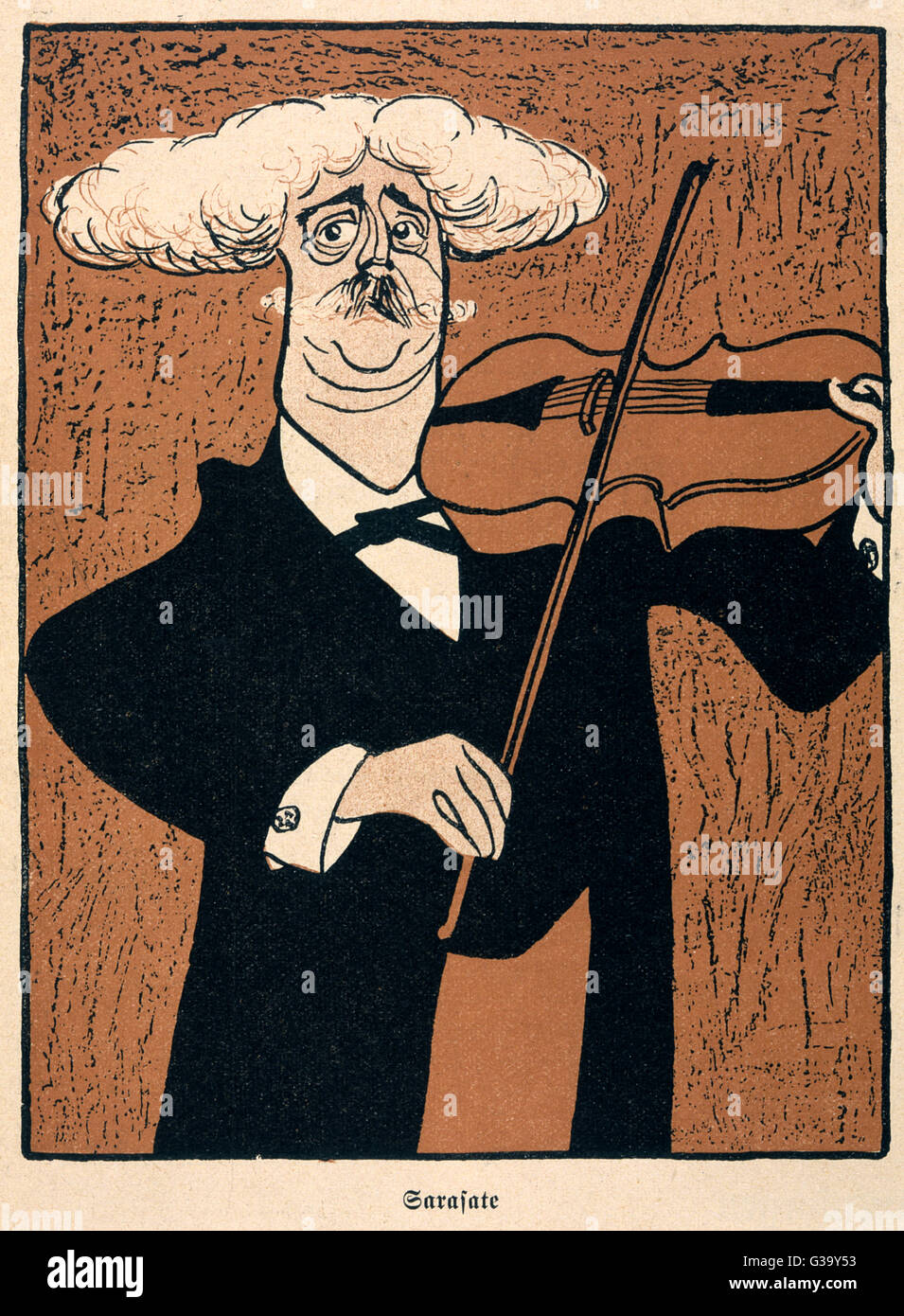 PABLO SARASATE Spanish violinist in 1905 Date 1844 1908 Stock Photo