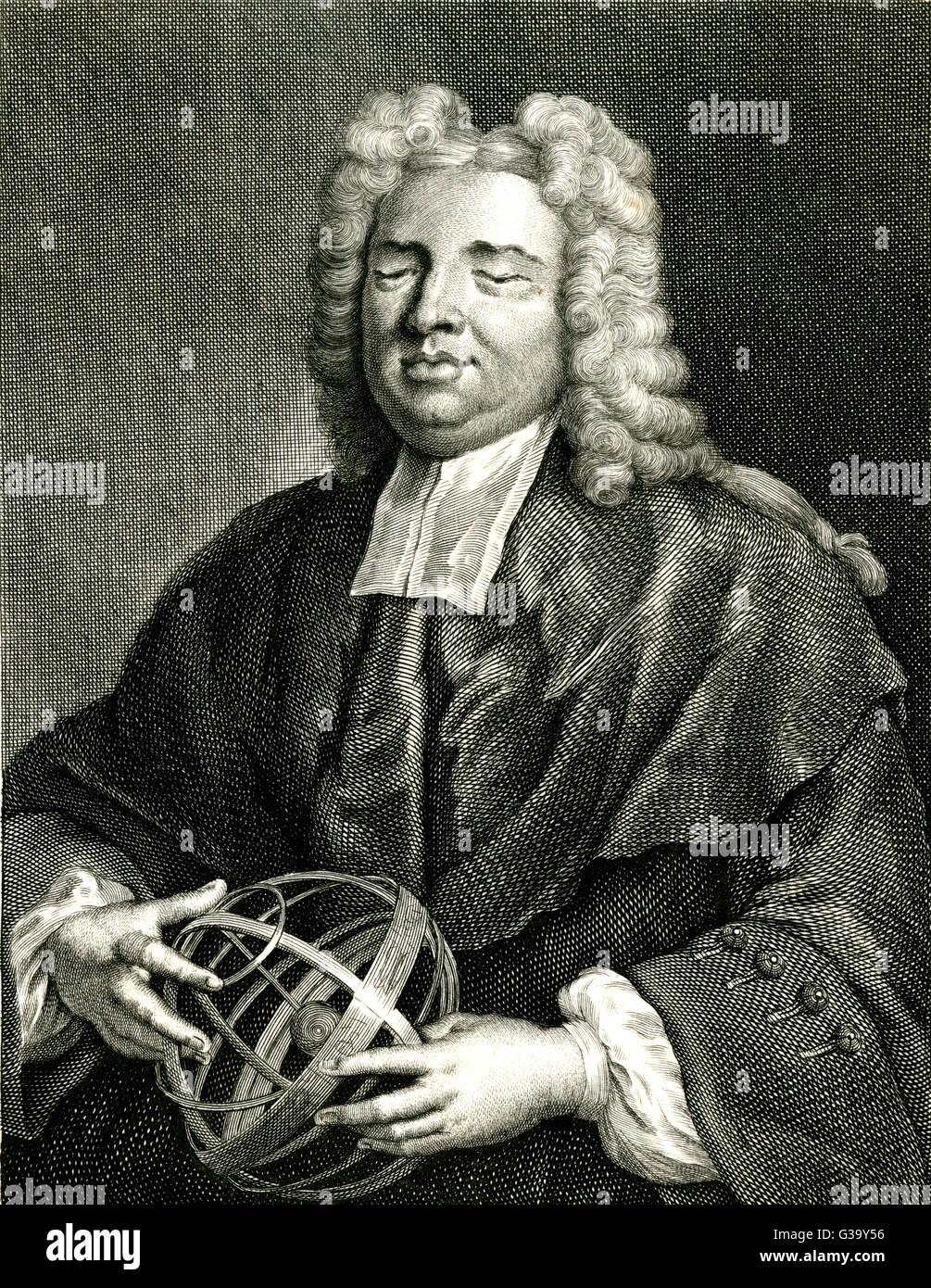 NICHOLAS SAUNDERSON  Professor of mathematics  at Cambridge       Date: 1682 - 1739 Stock Photo