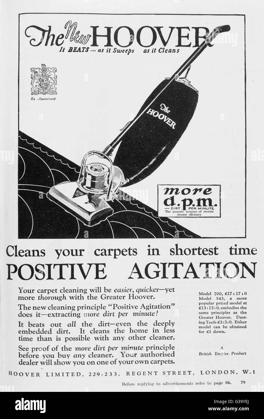 Hoover advertisement Black and White Stock Photos & Images Alamy