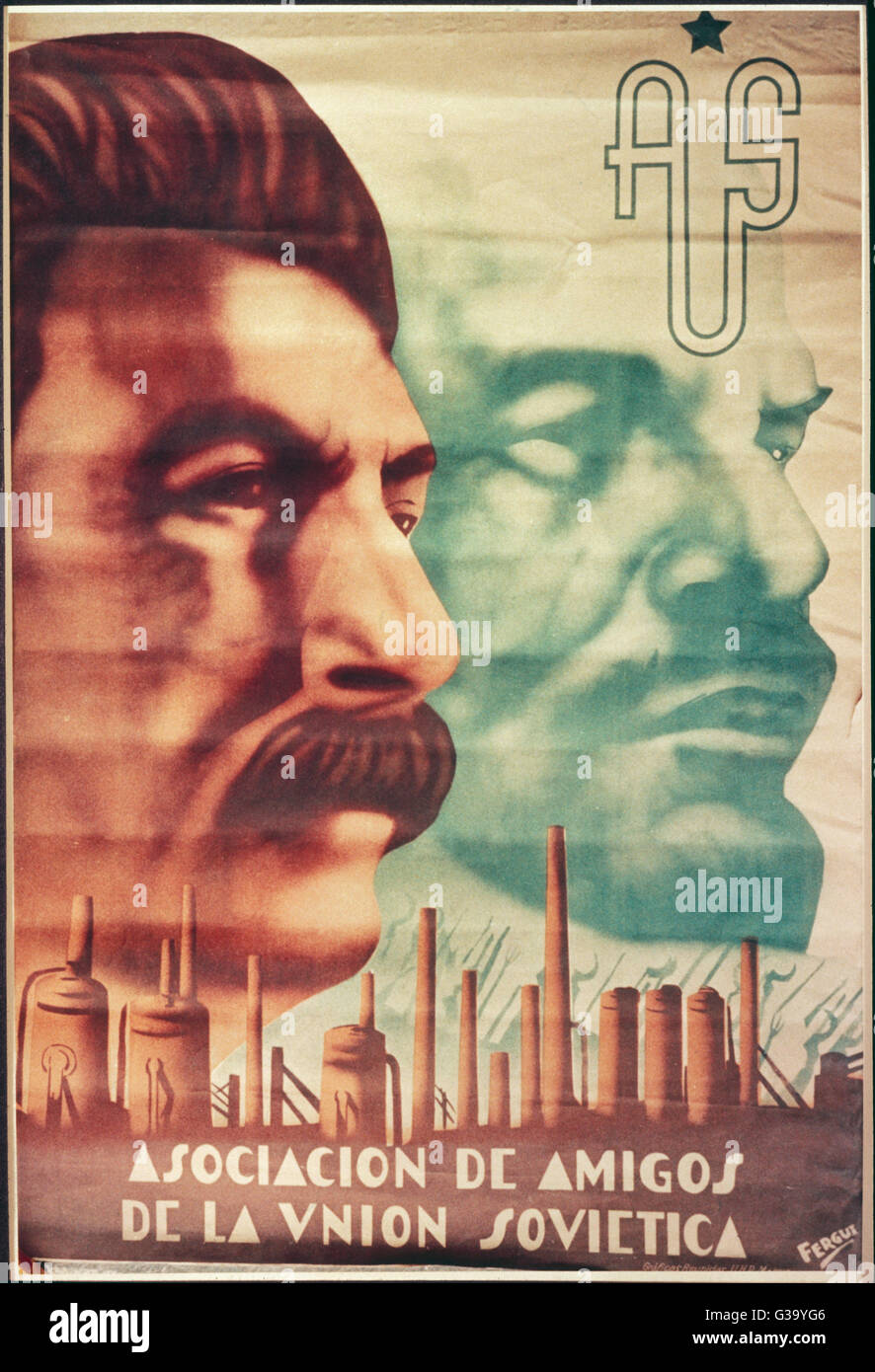 JOSEF STALIN/POSTER Stock Photo