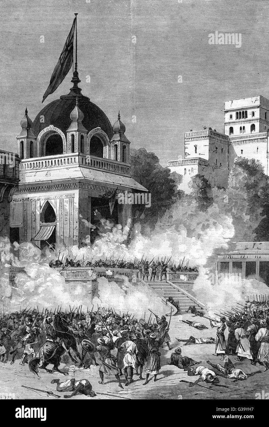 Kabul, Afghanistan, attack on British Embassy 1879 Stock Photo