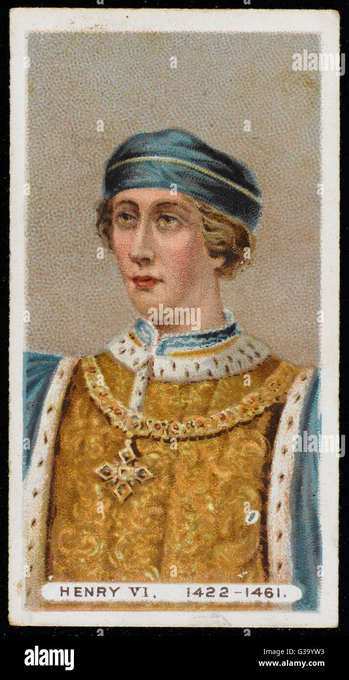 kING HENRY VI (1421 - 1471) Lancastrian king Stock Photo