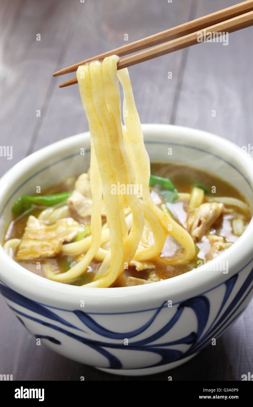 curry udon, japanese noodles soup dish Stock Photo Alamy
