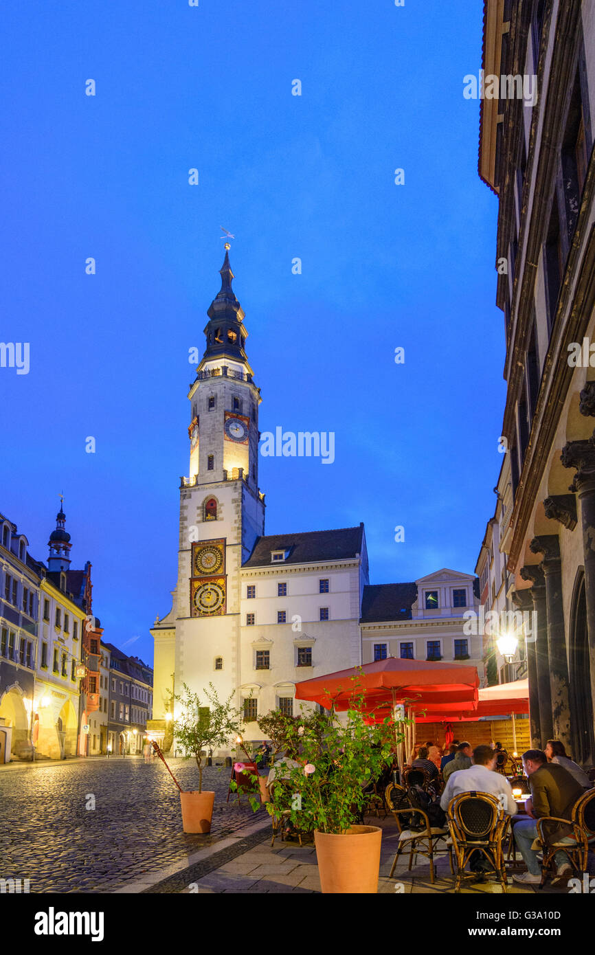 Untermarkt with town hall, Germany, Sachsen, Saxony, , Görlitz Stock Photo