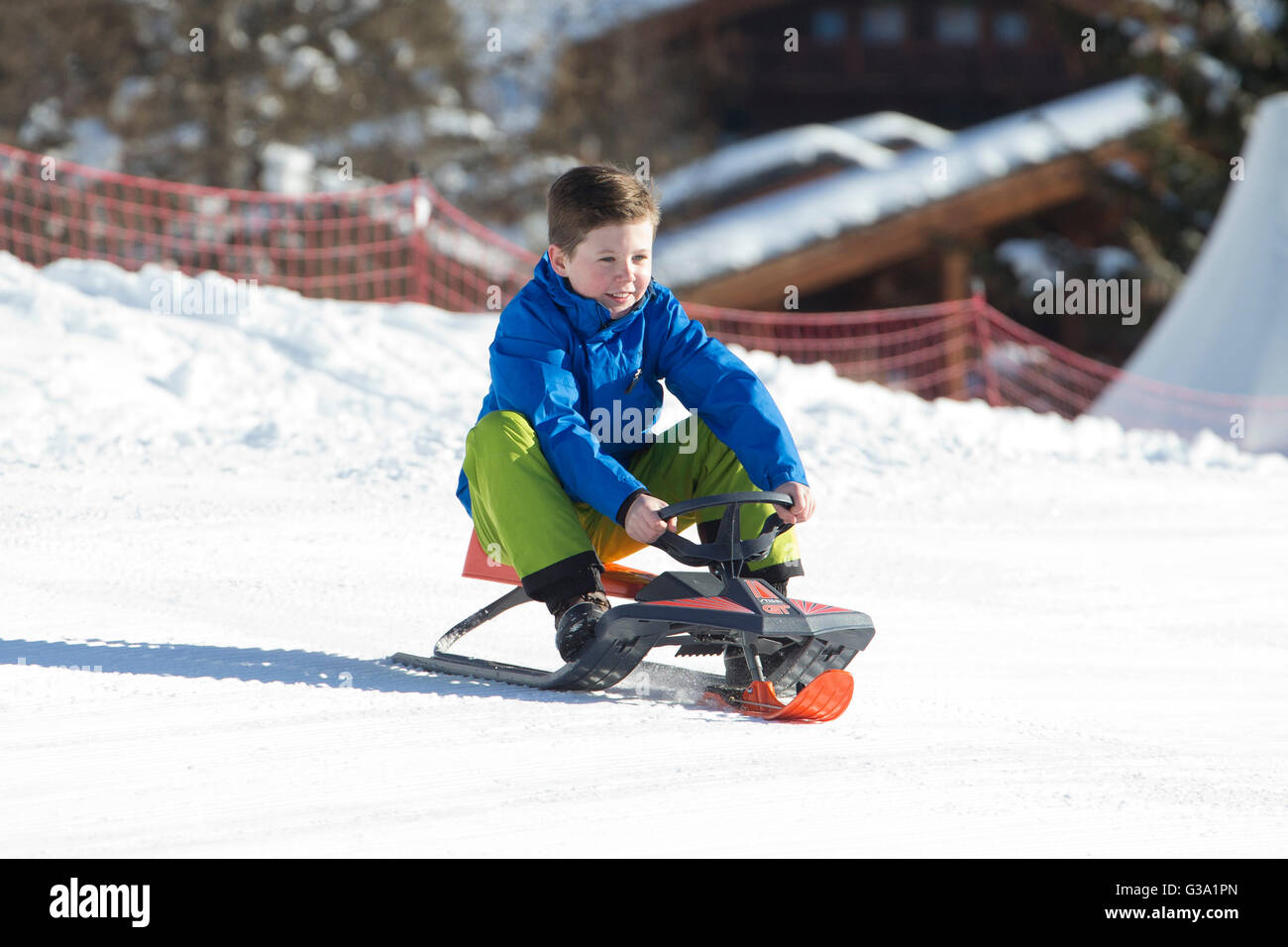 Prince Christian of Denmark attends a Photocall during his annual Ski holiday, in Verbier, Switzerland. Stock Photo