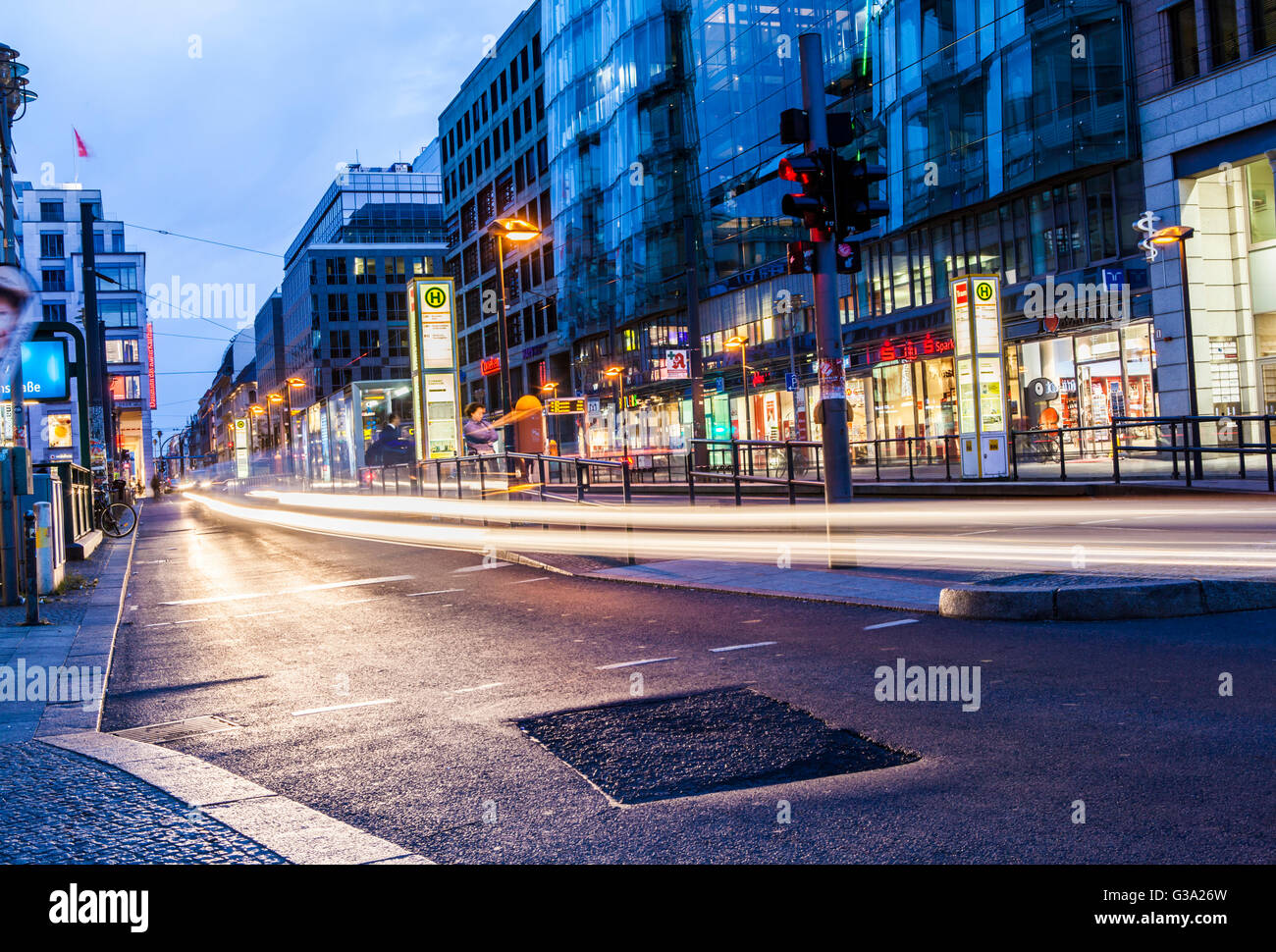 city night of Berlin, Germany Stock Photo