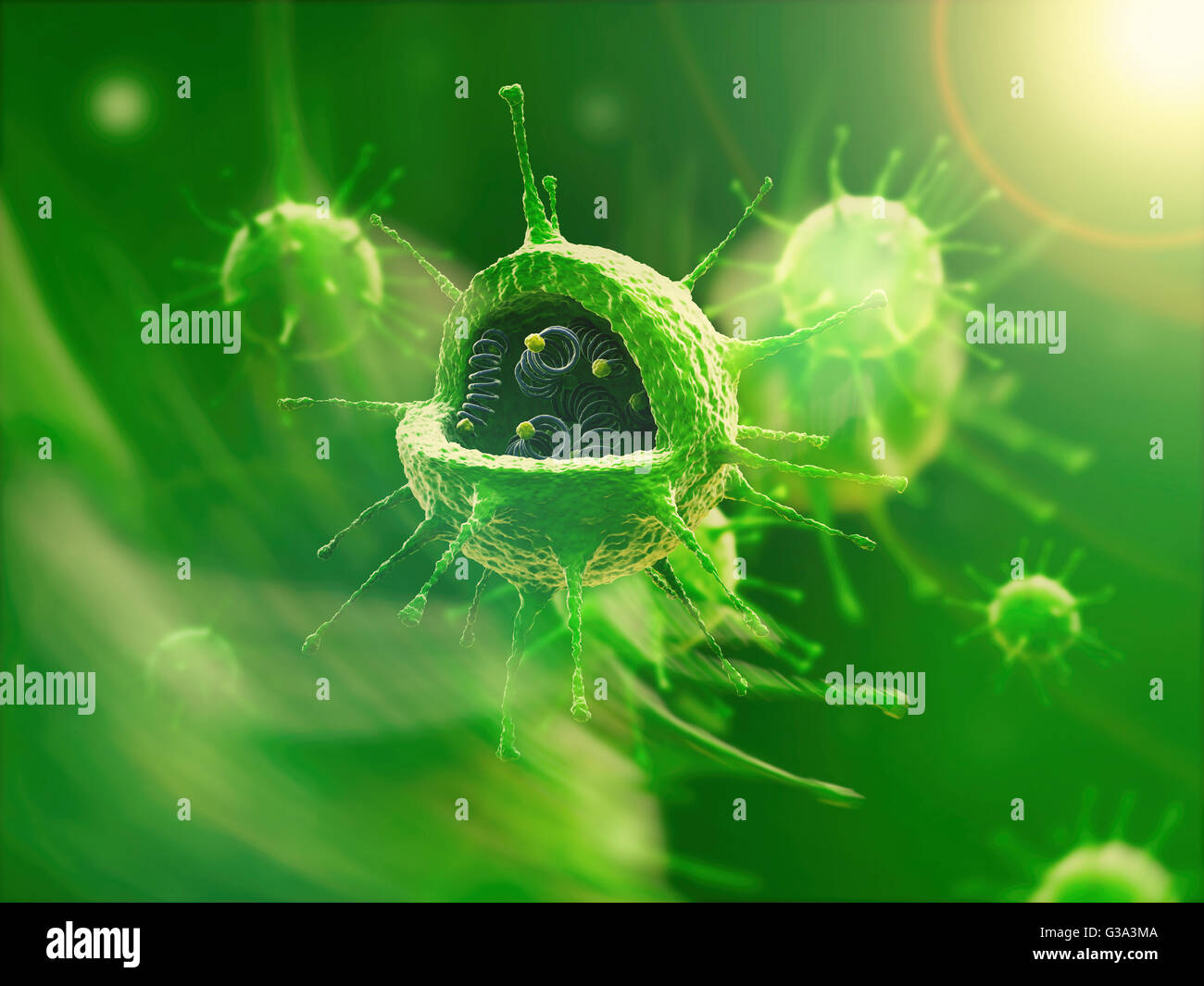 Virus 3d hi-res stock photography and images - Alamy