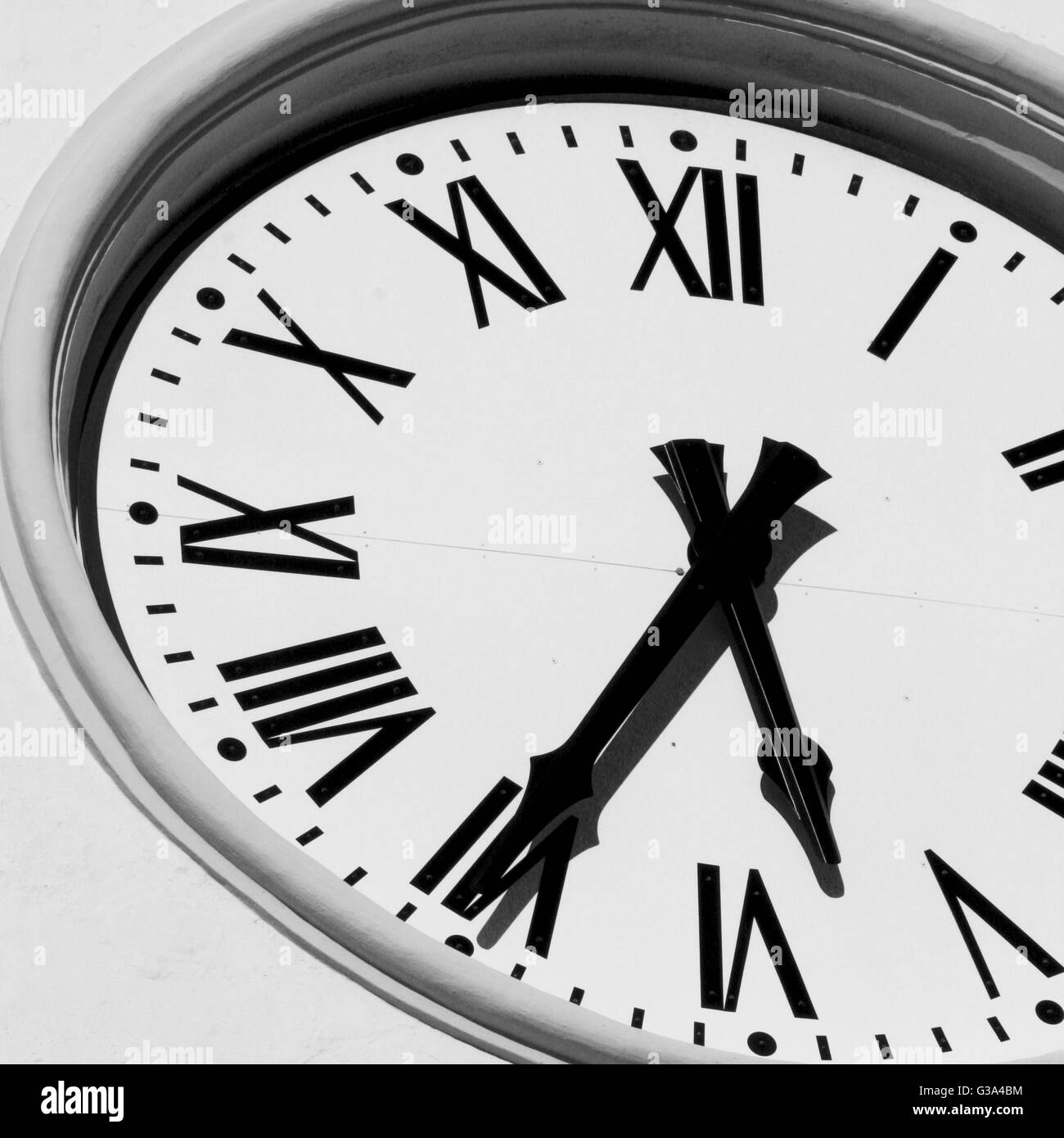 big clock closeup in daylight Stock Photo