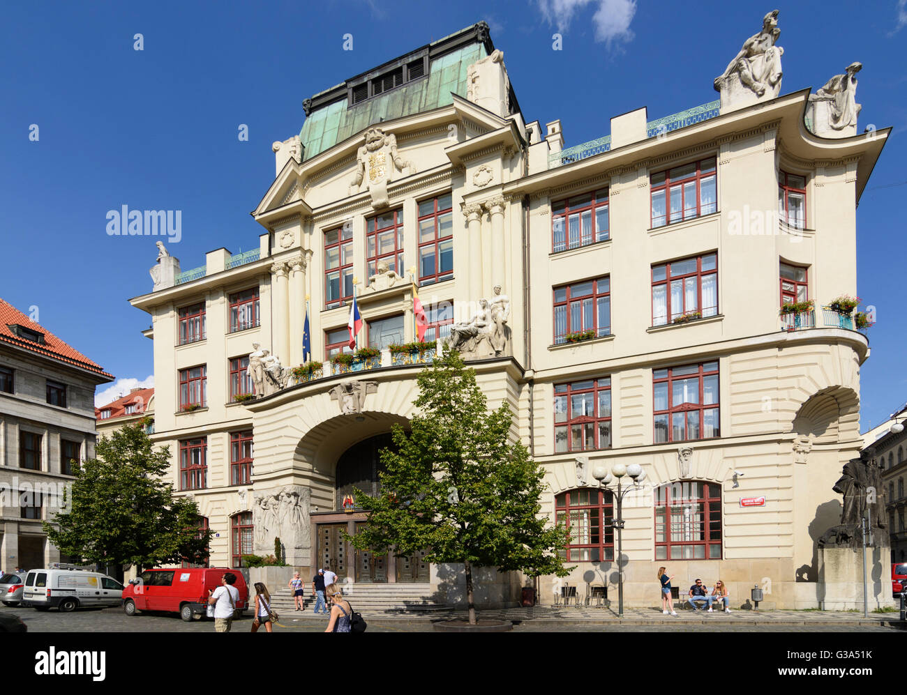 new town hall, Czech Republic, Praha, Prag, Prague, , Praha (Prag), Prague Stock Photo