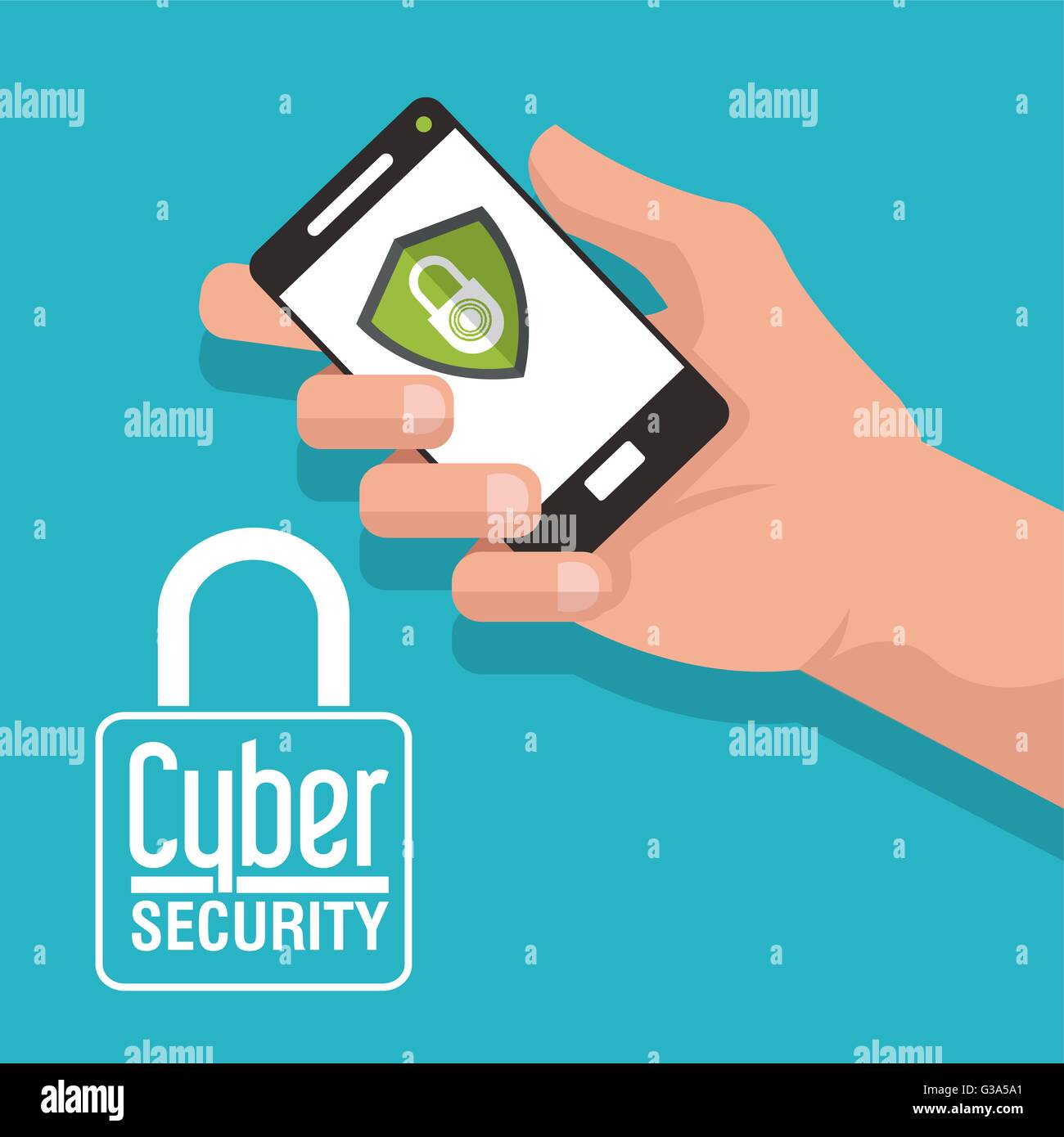 Cyber Security design , vector illustration Stock Vector Image & Art ...