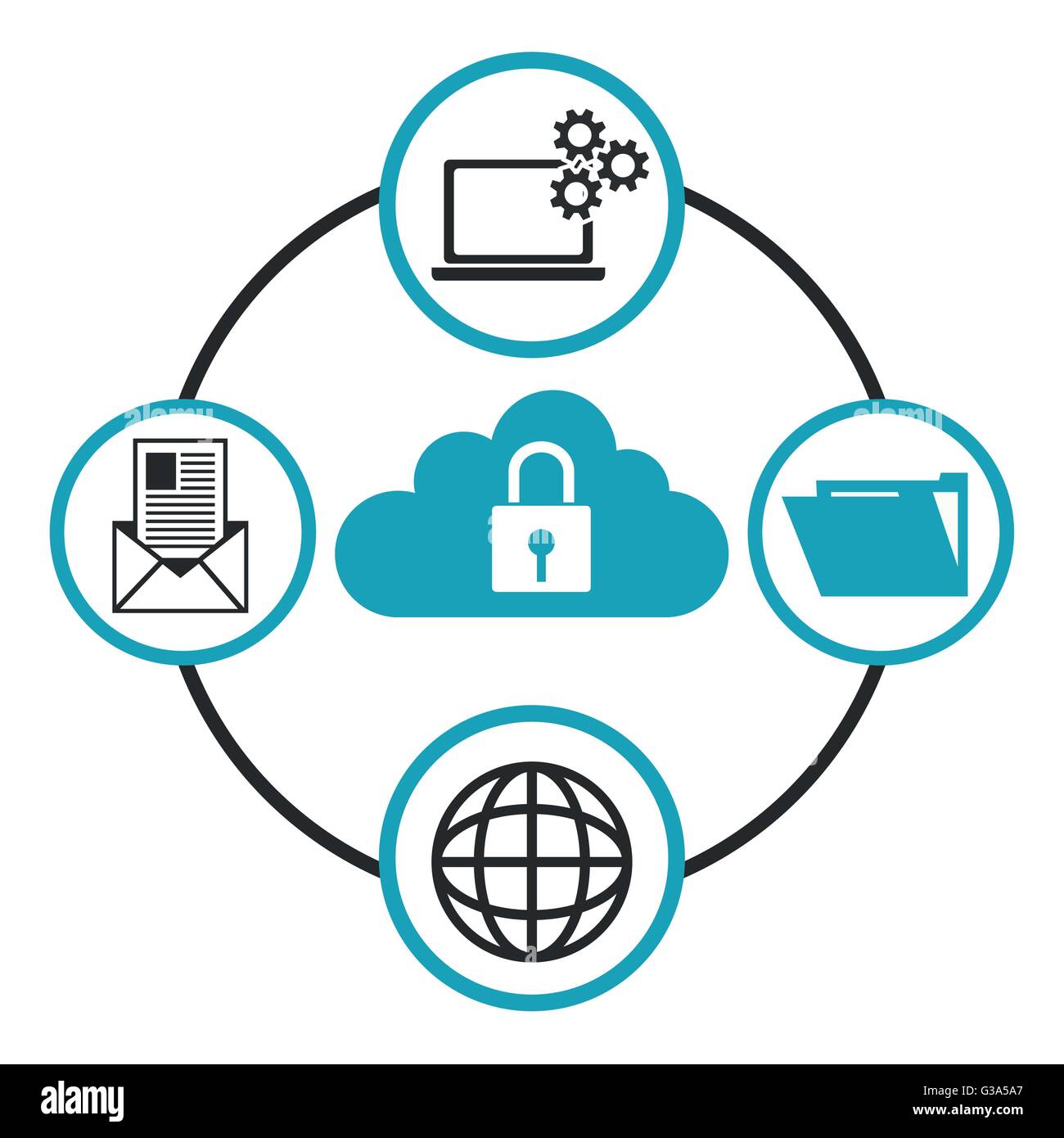 Cyber Security design , vector illustration Stock Vector Image & Art ...