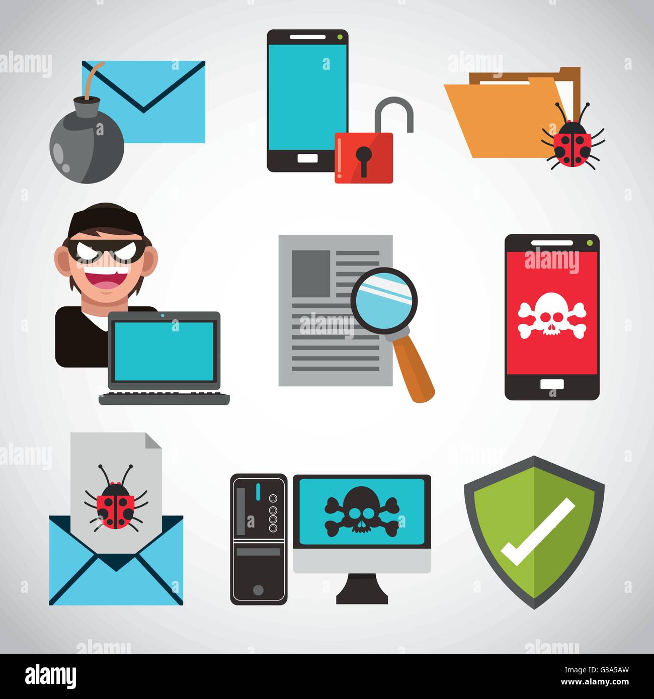 Cyber Security design , vector illustration Stock Vector Image & Art ...