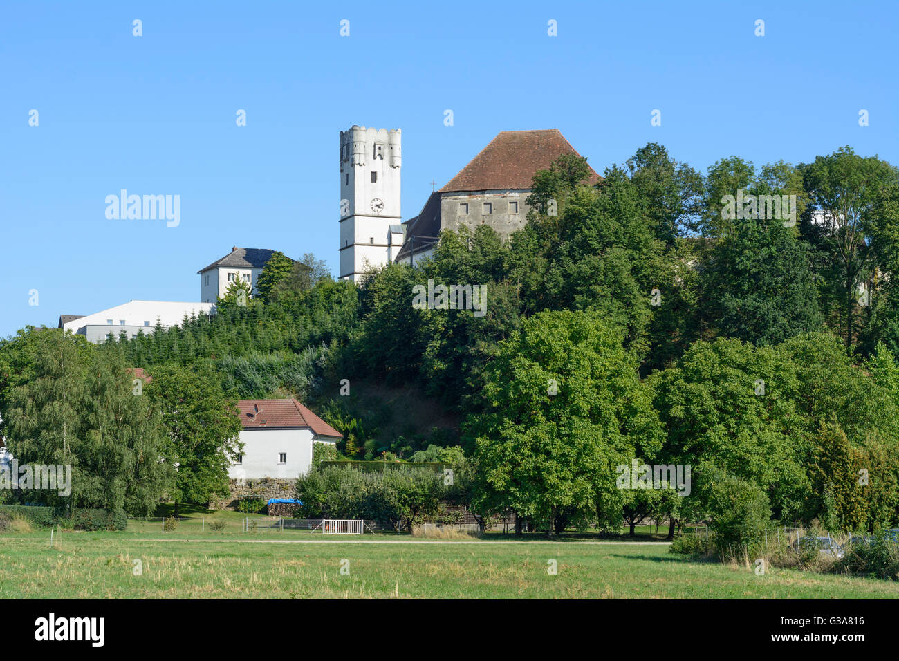 parish church, Austria, Oberösterreich, Upper Austria, Donau, Arbing Stock Photo
