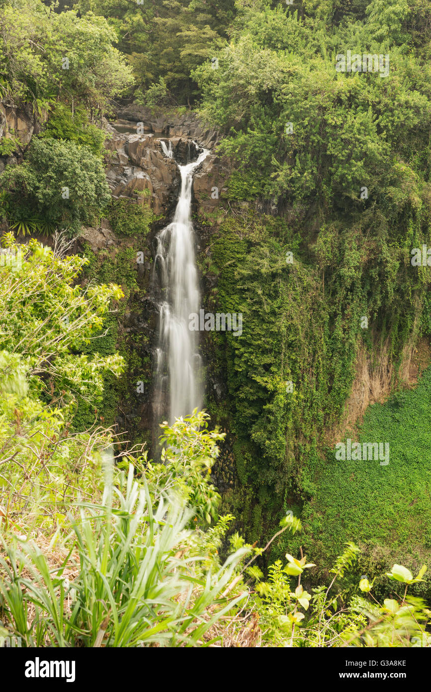 View of the Makahiku Falls Stock Photo