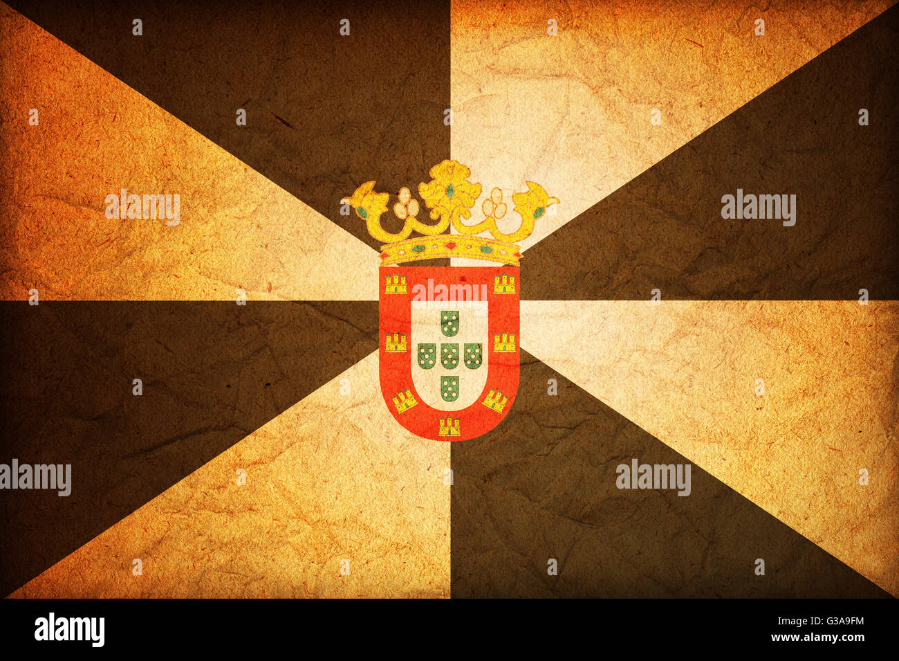 some very old vintage flag of ceuta Stock Photo