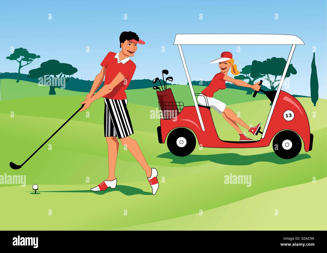 Laughing Golfer Stock Vector Images Alamy laughing-golfer-stock-vector-images-alamy