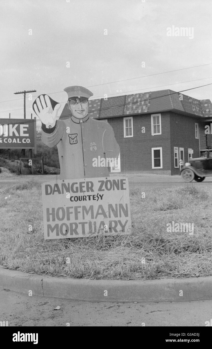 Danger zone, Omaha, Nebraska Stock Photo