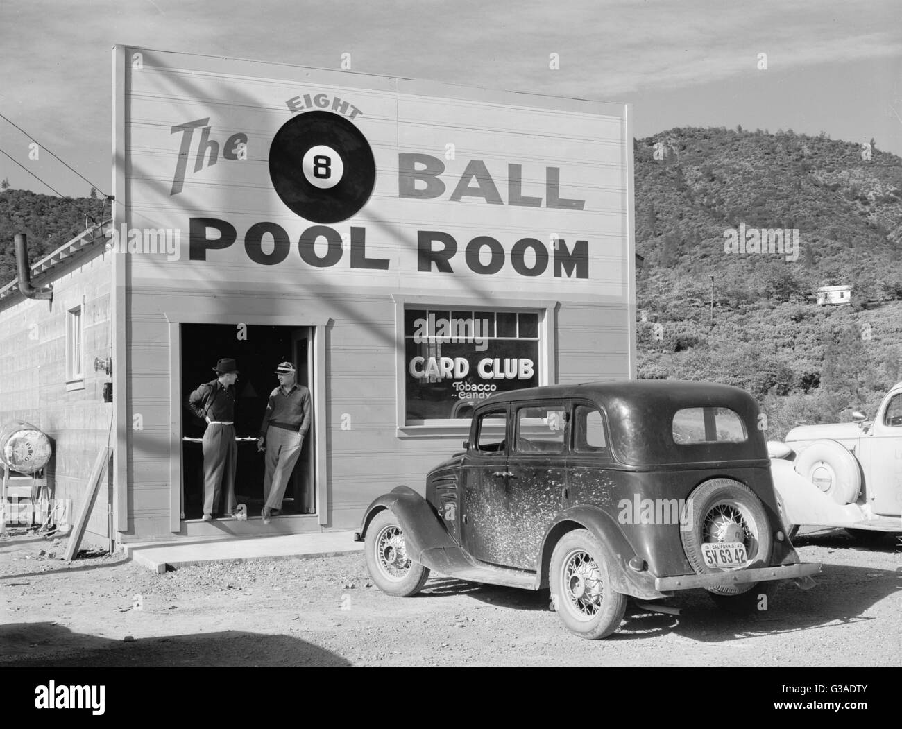 Pool hall. Shasta County, California Stock Photo