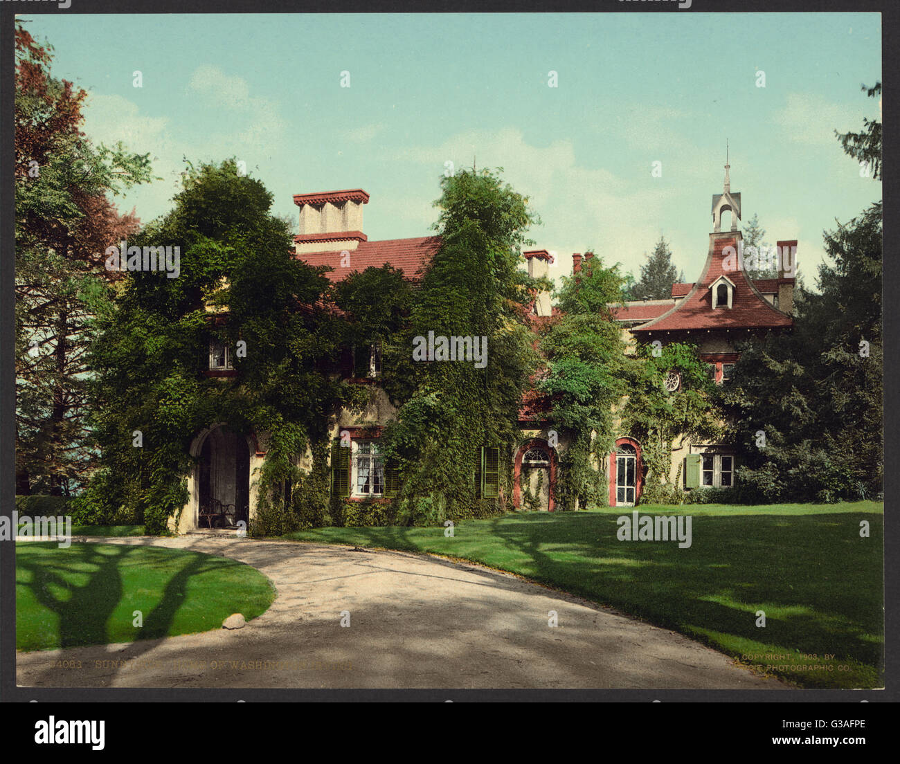 Sunnyside, home of Washington Irving. Date c1903. Stock Photo