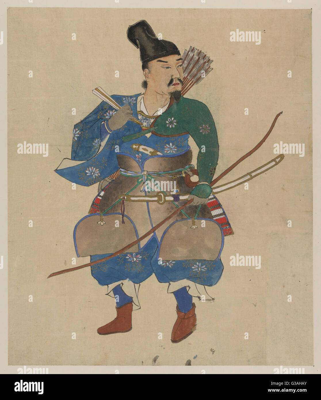 Warrior archer. Drawing shows a front view of an archer wearing uniform ...