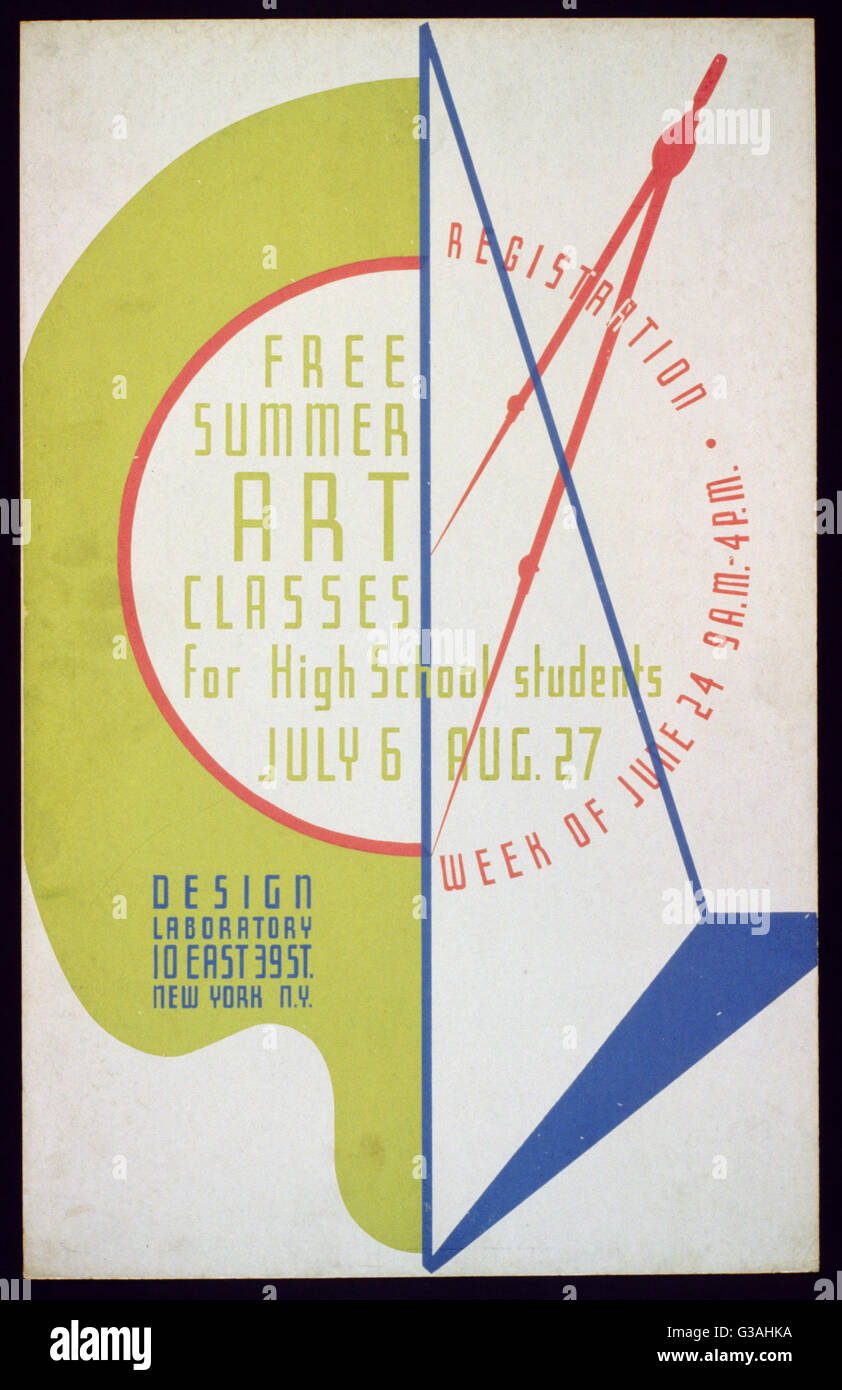 Free summer art classes for high school students Stock Photo