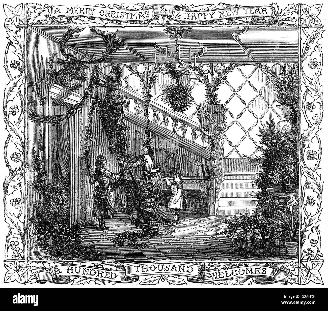 House festooned with decorations hires stock photography and images