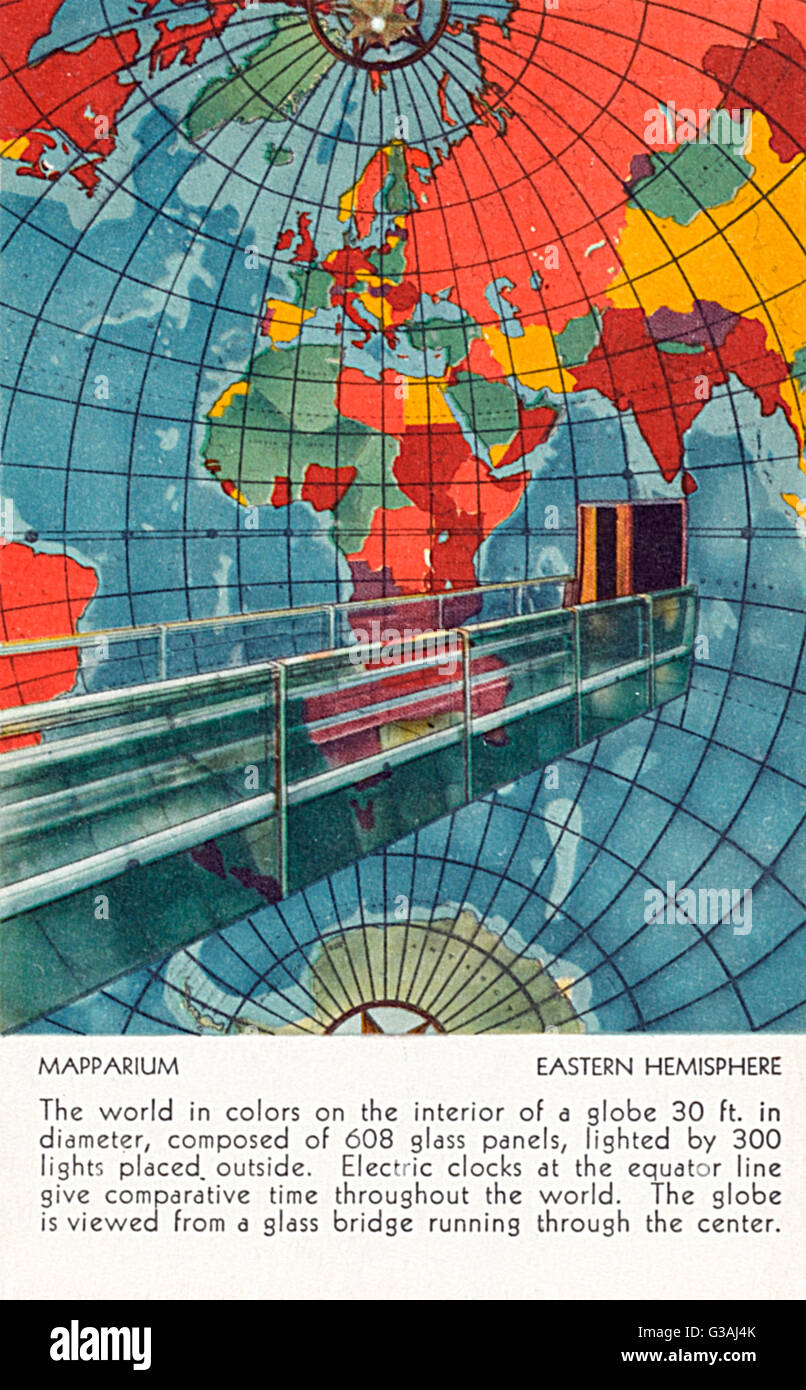 Mapparium Stained Glass Globe Boston, Massachusetts, USA Stock