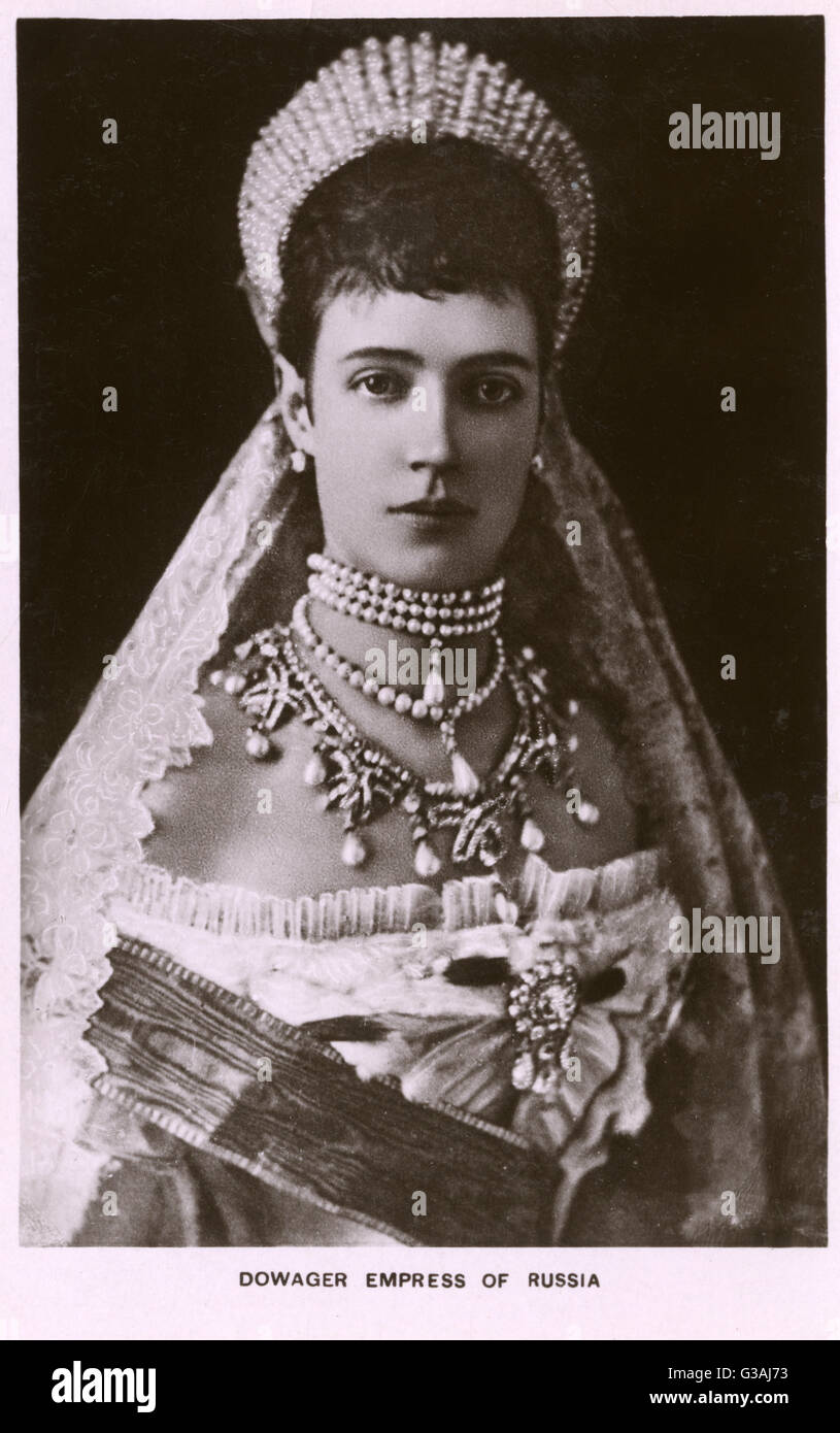 Tsaritsa Maria Feodorovna - wife of Tsar Alexander III Stock Photo