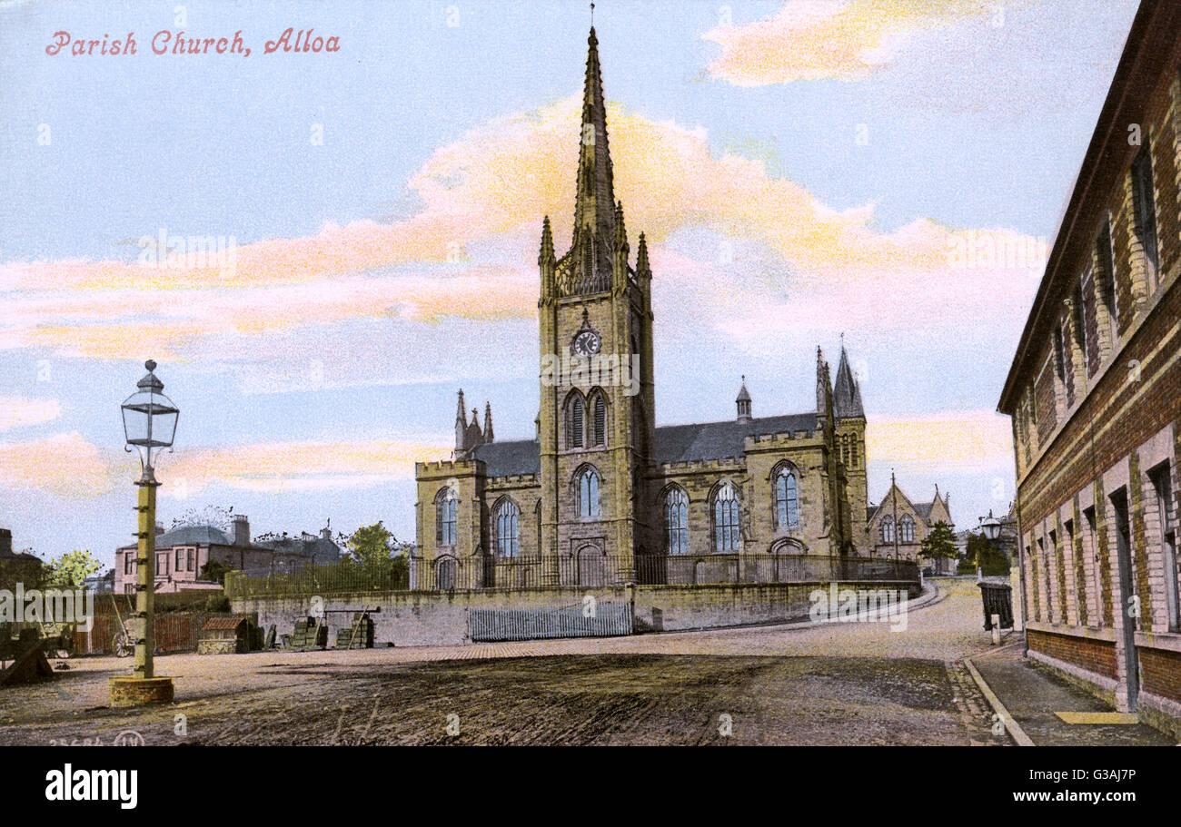St Mungo's Parish church in Alloa, Clackmannanshire, Central Stock