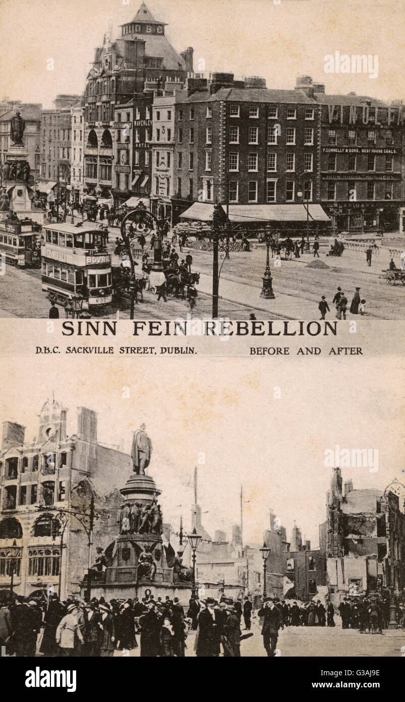 1916 easter rising sackville street hi-res stock photography and images ...