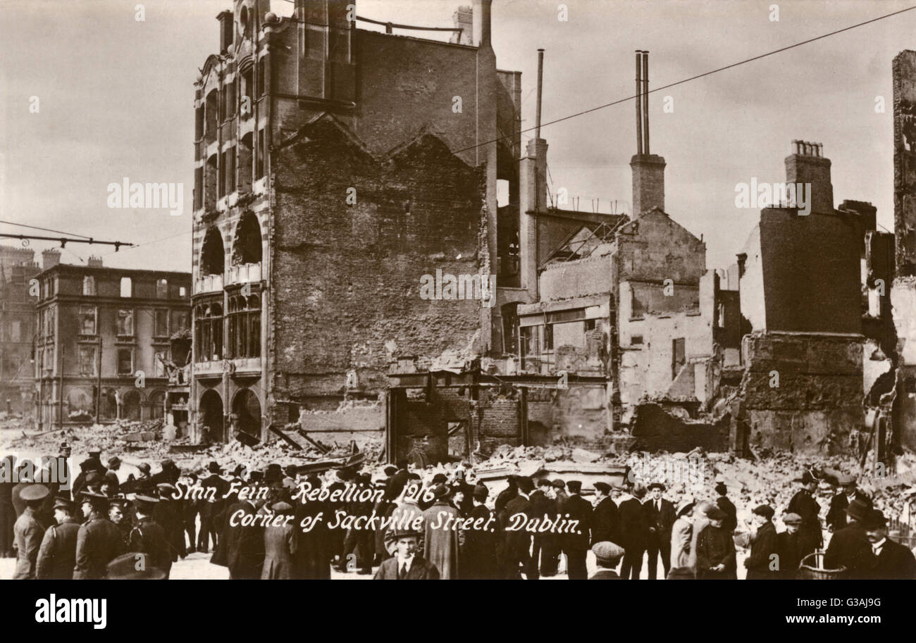 The Easter Rising also known as the Easter (or 'Irish') Rebellion and referred to erroneously in some contemporary British reports as the Sinn Fein Rebellion - an armed insurrection staged in Ireland during Easter Week, 1916, mounted by Irish republicans Stock Photo