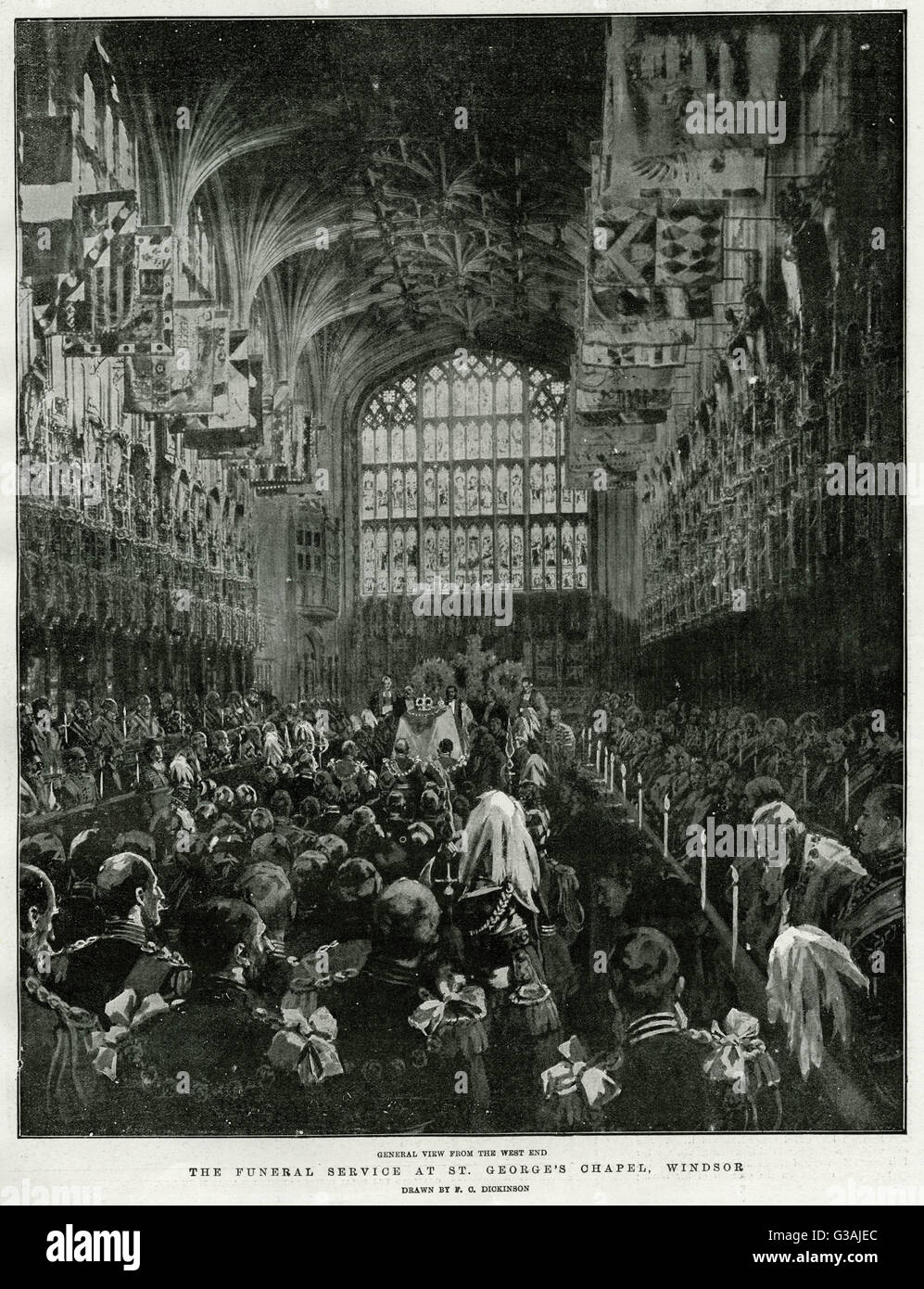 Queen Victoria's funeral service Stock Photo Alamy