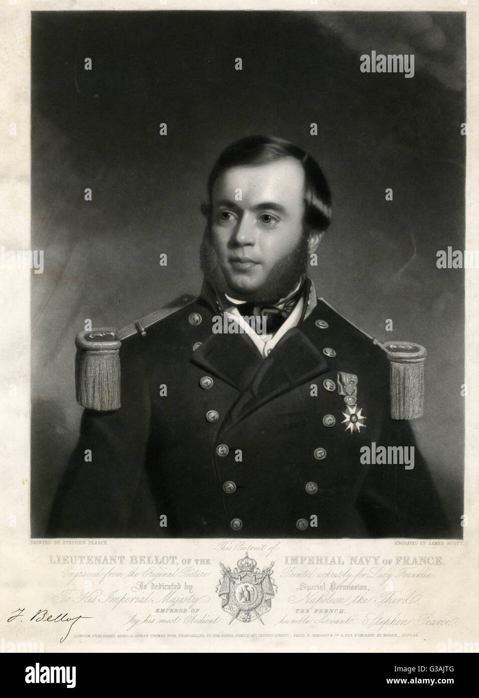 Joseph Rene Bellot (1826 1853) French Arctic naval explorer in the ...
