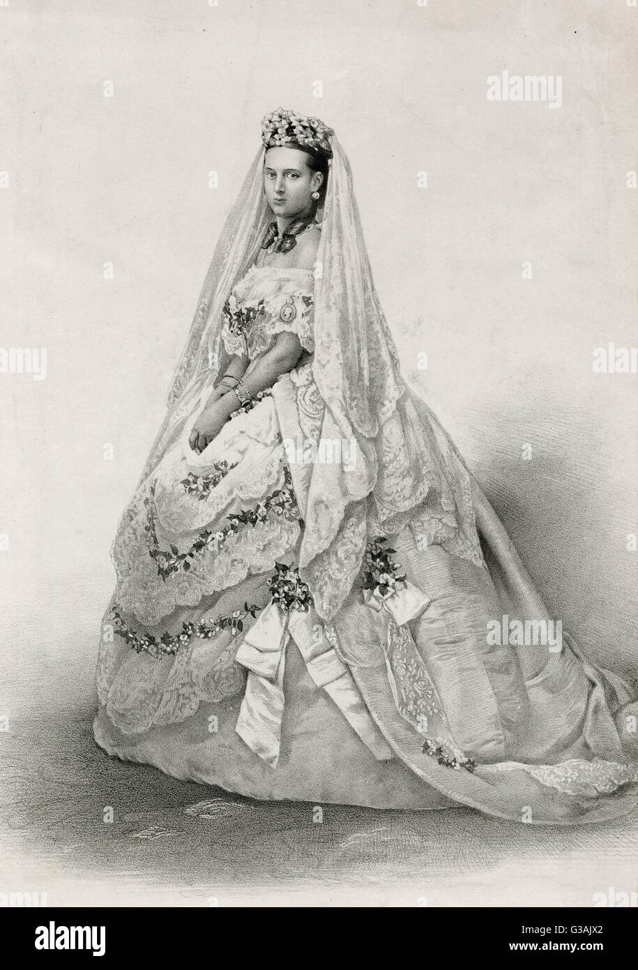 Royal wedding 1863 - Princess Alexandra Stock Photo