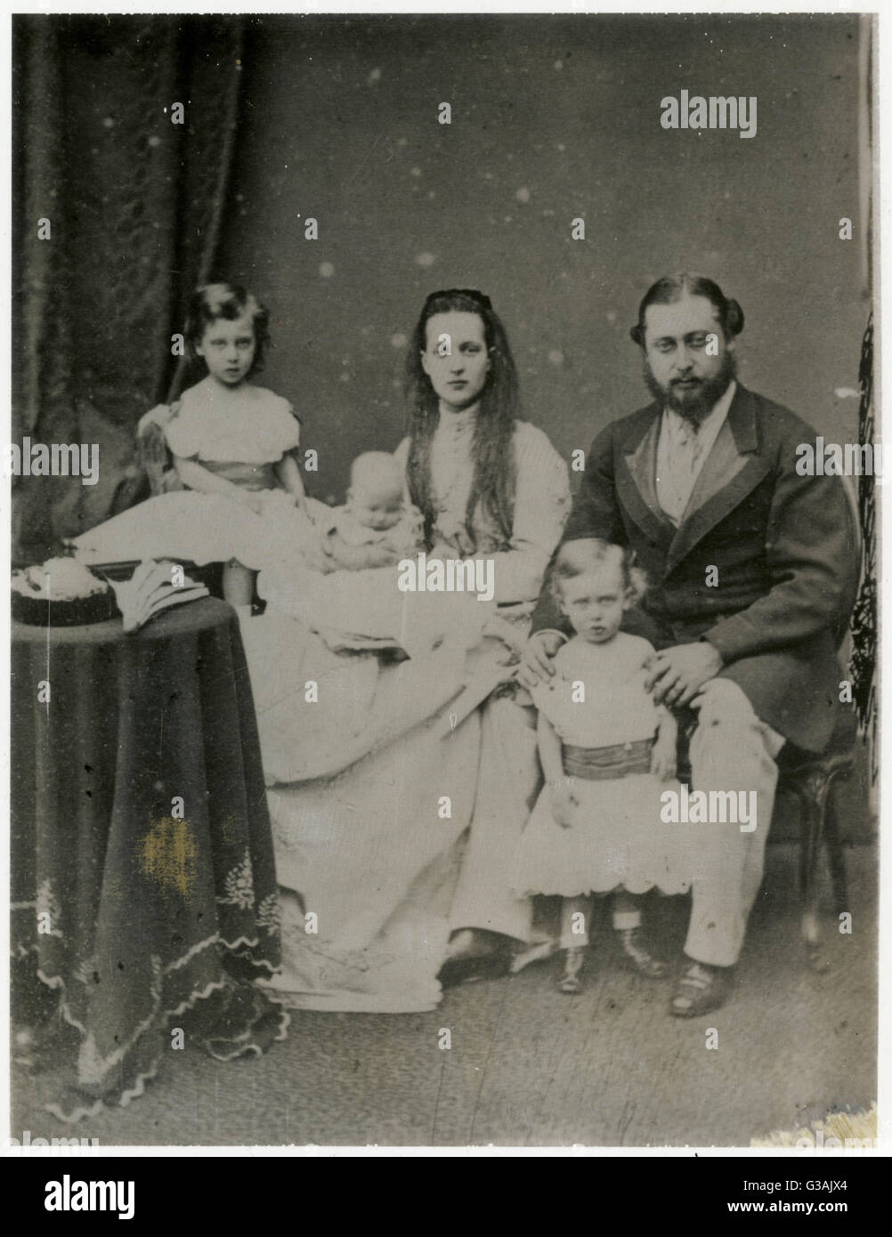 Prince Edward & Alexandra of Denmark's three eldest children Stock ...