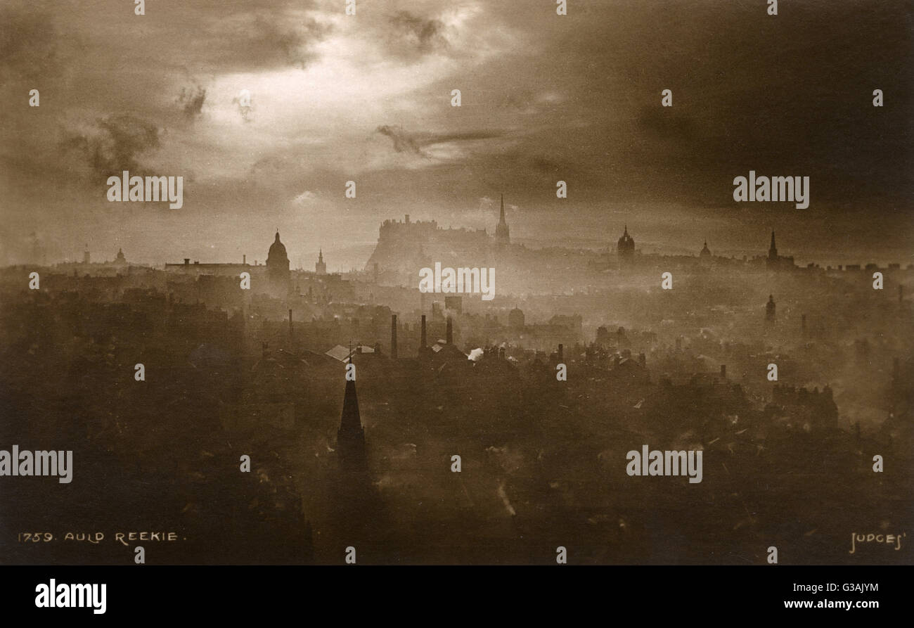Atmospheric skyline of Edinburgh, Scotland - The Auld Reekie Stock ...