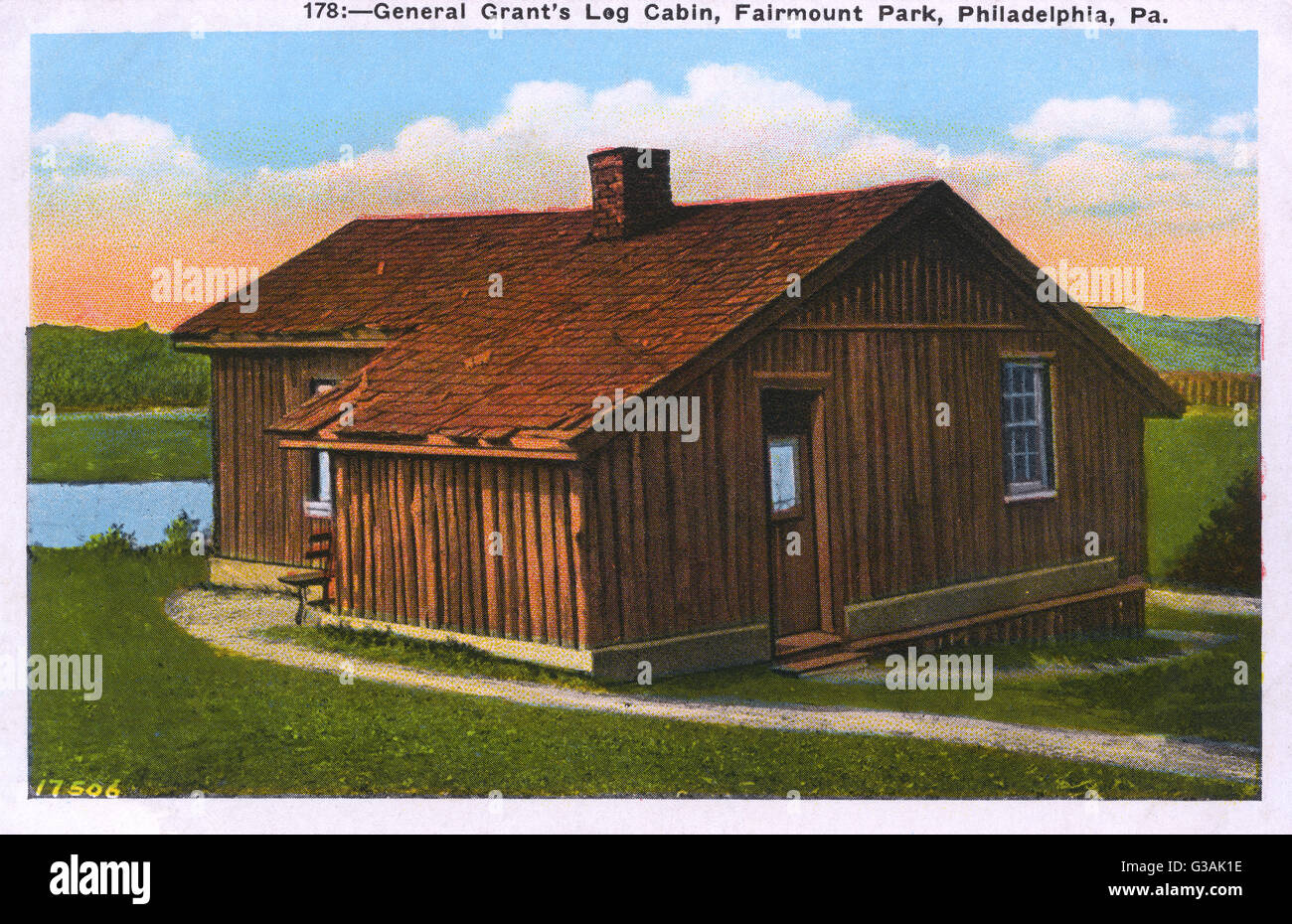 General Grant's Log Cabin Fairmont Park, Philadelphia, USA Stock