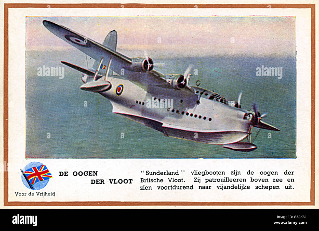 WW2 - British RAF Flying Boat 'Sunderland' Stock Photo