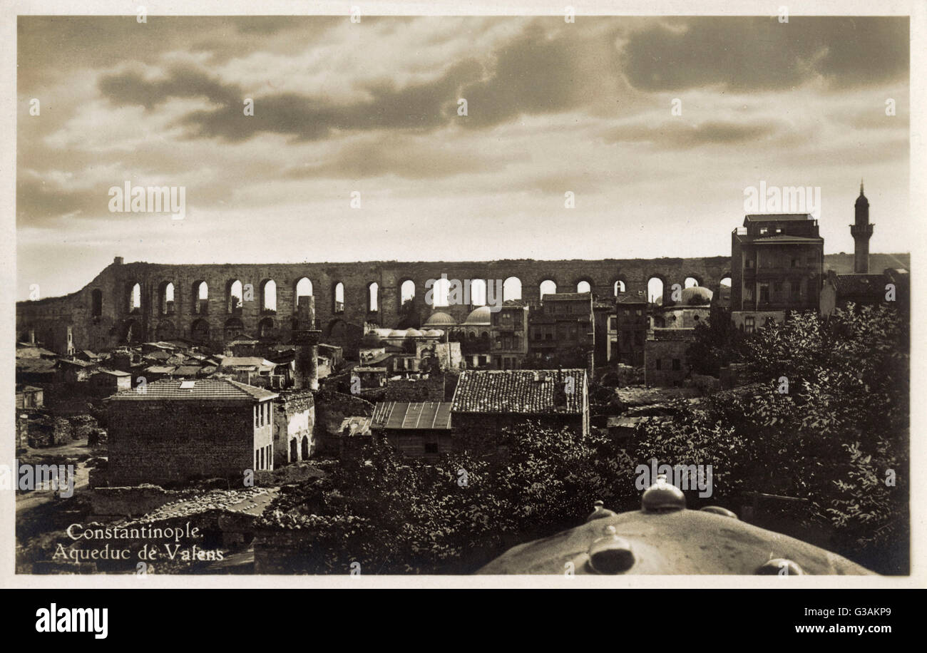 Tirage Vintage Circa 1900 - Constantinople, Aqueduc De Valens - Format 8,5x11,5 Cm