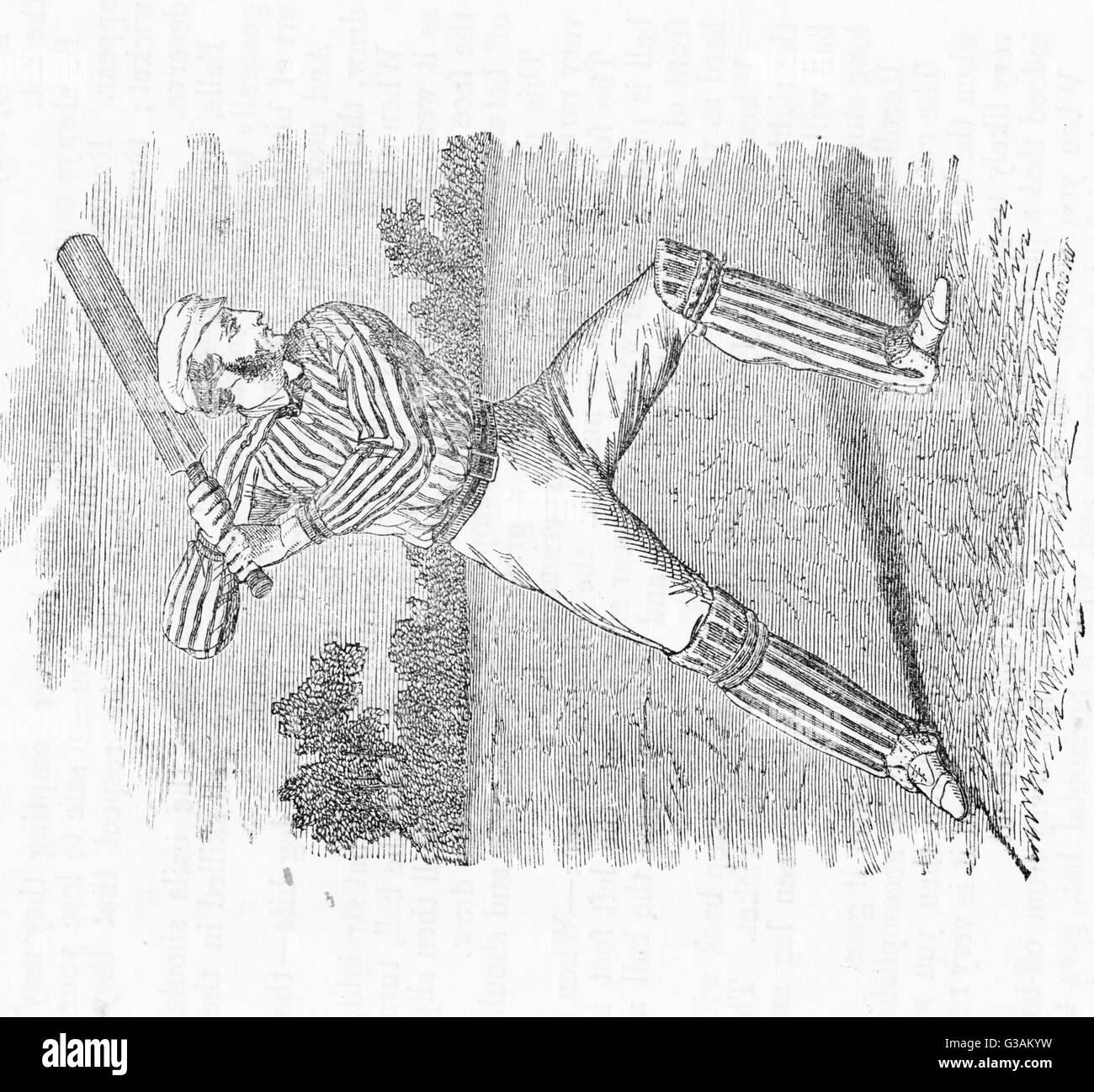 A batsman in the 19th century Stock Photo