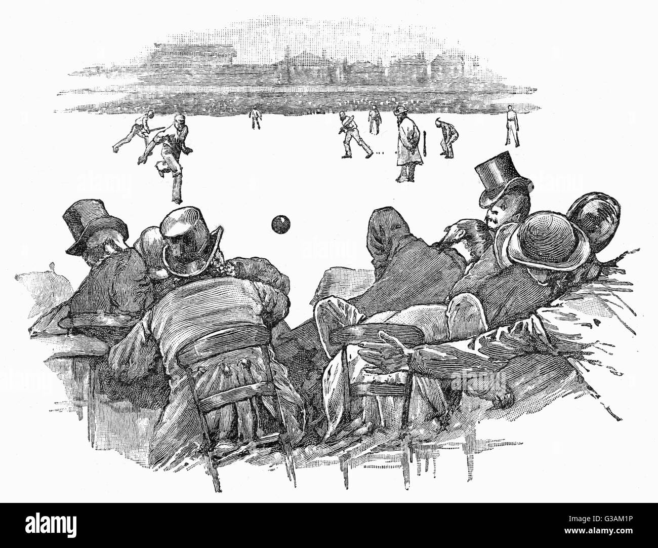 Cricket Ball Among Spectators Stock Photo Alamy