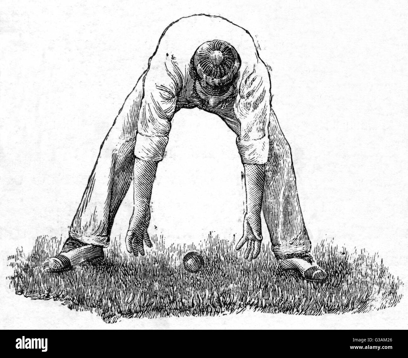 Cricket Fielding (wrong! Stock Photo Alamy