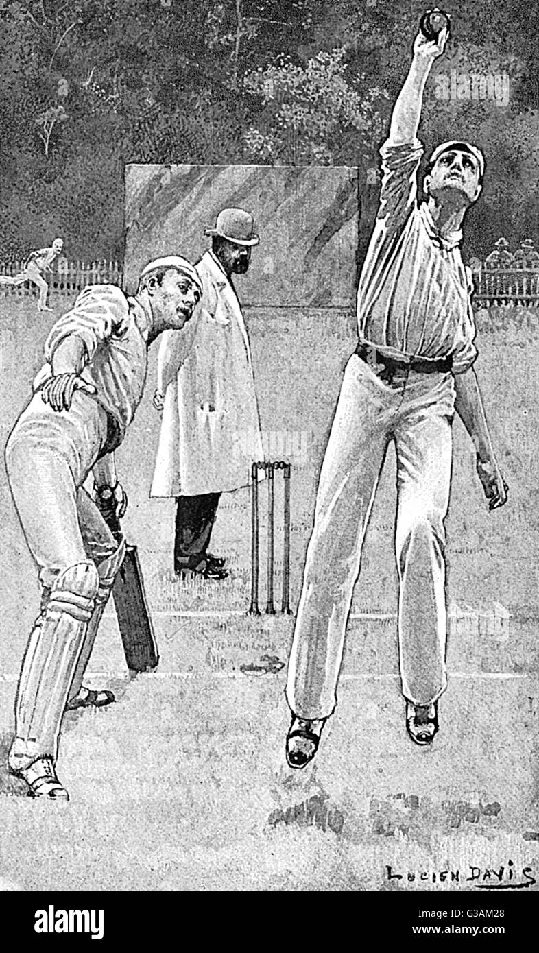 Cricket Caught and Bowled Stock Photo Alamy