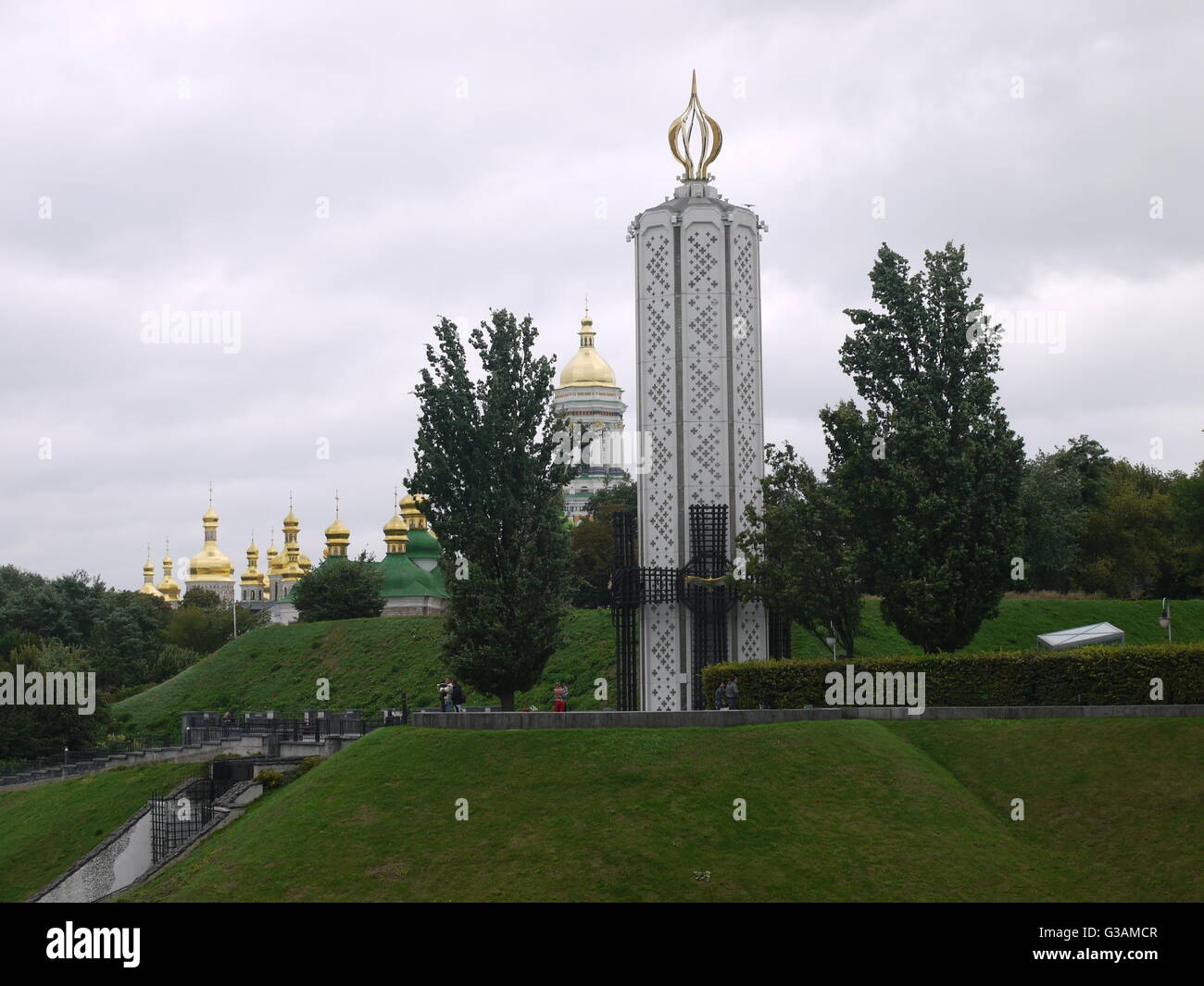 Memorial for Holodomor, artificial famine of 1933 in Ukraine, in the city center of Kiev Stock Photo