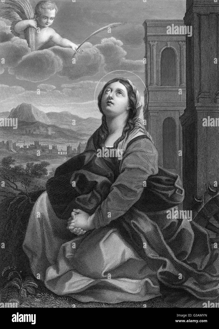 Saint Catherine of Alexandria Stock Photo
